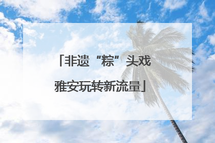 非遗“粽”头戏 雅安玩转新流量